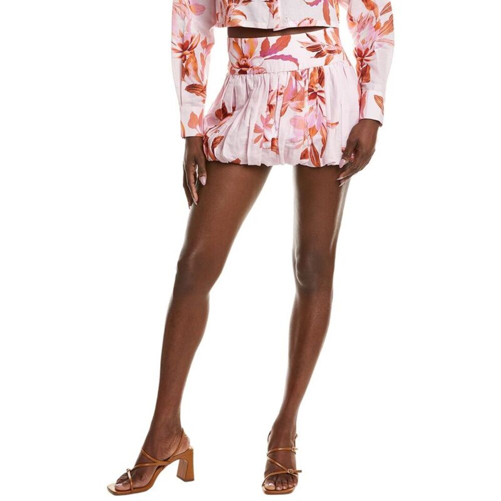 Rococo Sand Womens Bubble Hem Mini Skirt, Pink